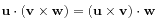 $\displaystyle \mathbf{u}\cdot(\mathbf{v}\times\mathbf{w})
= (\mathbf{u}\times\mathbf{v})\cdot\mathbf{w}
$