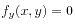$ f_y(x,y) = 0$