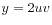 $ y = 2uv$