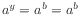$ a^y = a^b = a^b$