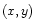 $ (x,y)$
