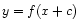 $ {y = f(x + c)}$