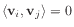 $ \langle\mathbf{v}_i,\mathbf{v}_j\rangle = 0$
