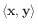 $ \langle\mathbf{x},\mathbf{y}\rangle$
