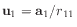 $ \mathbf{u}_1 = \mathbf{a}_1/r_{11}$