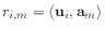 $ r_{i,m} = \langle\mathbf{u}_i,\mathbf{a}_m\rangle$
