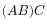 $ (AB)C$