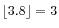 $ \lfloor 3.8\rfloor = 3$