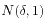 $ N(\delta,1)$