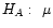 $ H_A:\hspace{0.05in}\mu$