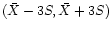 $ (\bar{X}-3S,\bar{X}+3S)$