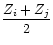 $ \dfrac{Z_i + Z_j}{2}$