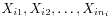 $ X_{i1}, X_{i2}, \ldots, X_{in_i}$