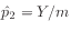 $ \hat{p}_2 = Y/m$